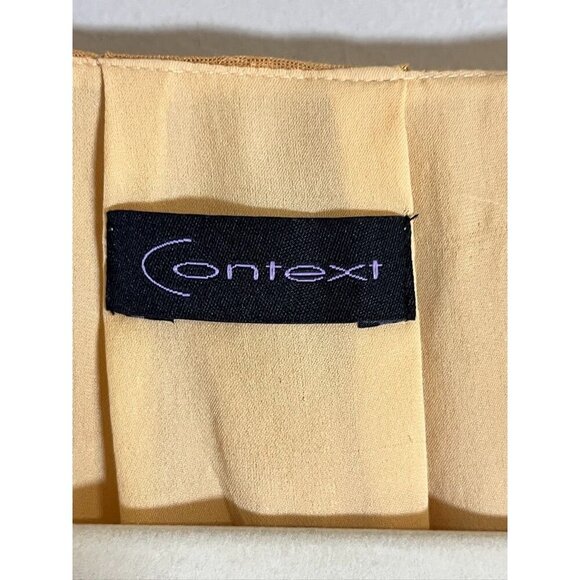 Contexi Retro Shiny Top XS Gold Metallic Funky Edgy Classic Glam Chic 80s - Picture 6 of 11